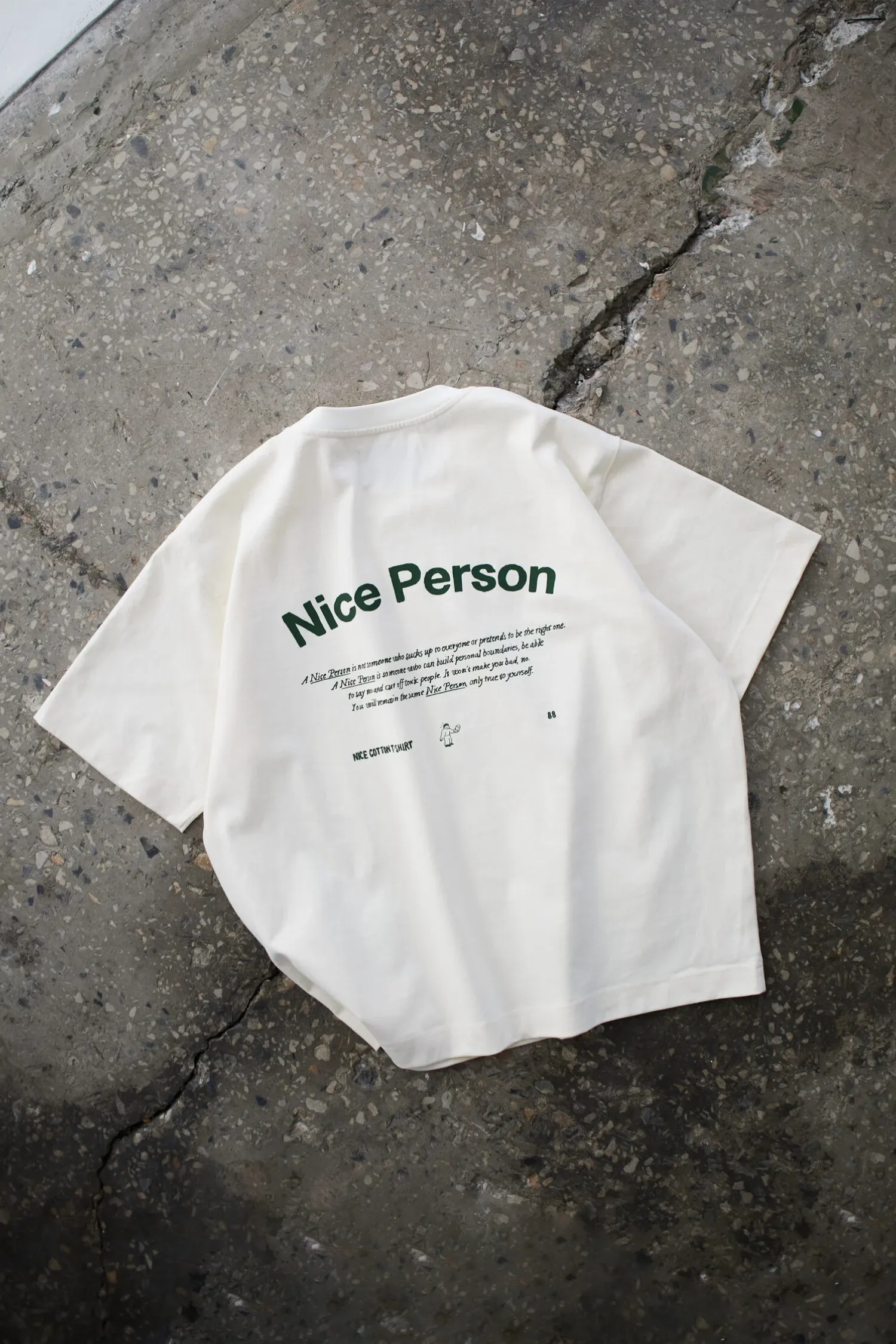 Футблка Nice Person [ Ecru ]