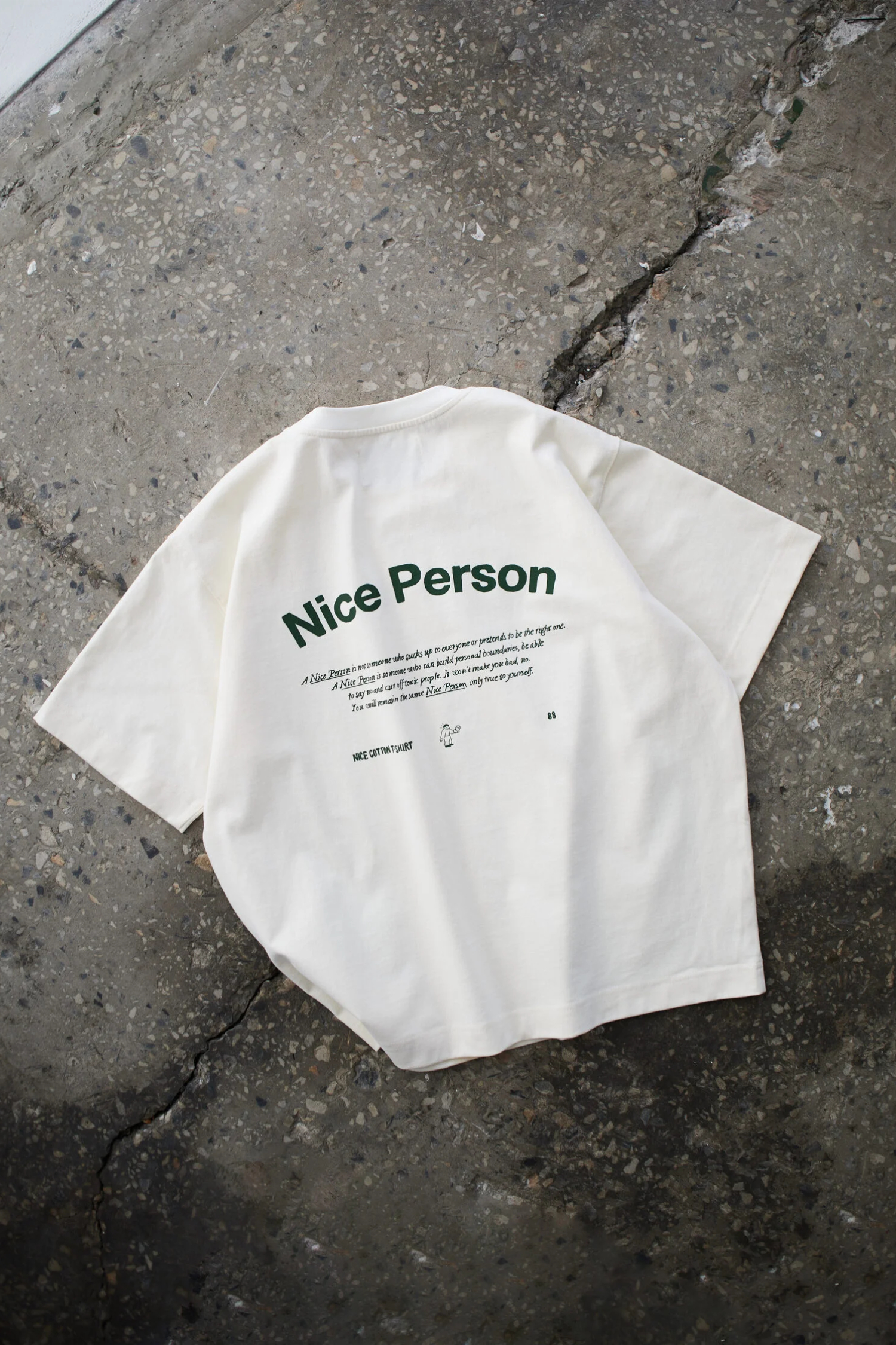 Футблка Nice Person [ Ecru ]